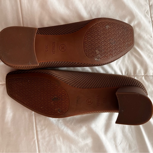 VIVAIA Margot Melody Chunky 1.8 Heels Shoes Pumps Ribbed Square Toe Espresso 8.5 - Picture 10 of 10
